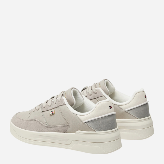 Sneakersy damskie do kostki Tommy Hilfiger FW0FW08615-PQU 37 Jasnoszare (8720638341086) - obraz 3