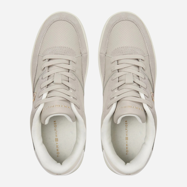 Sneakersy damskie do kostki Tommy Hilfiger FW0FW08615-PQU 37 Jasnoszare (8720638341086) - obraz 4
