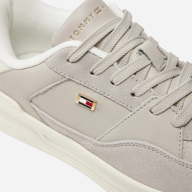 Sneakersy damskie do kostki Tommy Hilfiger FW0FW08615-PQU 37 Jasnoszare (8720638341086) - obraz 6