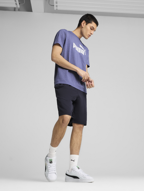 Koszulka męska bawełniana Puma Ess No.1 Logo Heather Tee (S) 68255146 M Fioletowa (4067983317385) - obraz 3