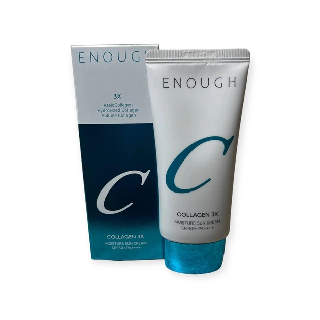 Солнцезащитный крем для лица Enough Collagen 3Х Moisture Sun Cream SPF50+/PA+++ 50мл - Фото 1 Солнцезащитный крем для лица Enough Collagen 3Х Moisture Sun Cream SPF50+/PA+++ 50мл - изображение 1