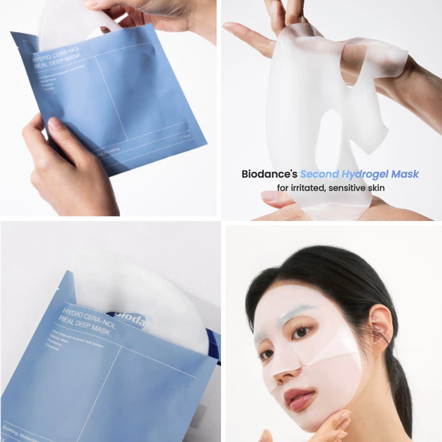 Ночная гидрогелевая маска для лица с керамидами Biodance Hydro Cera-Nol Real Deep Sheet Mask 34g - изображение 2
