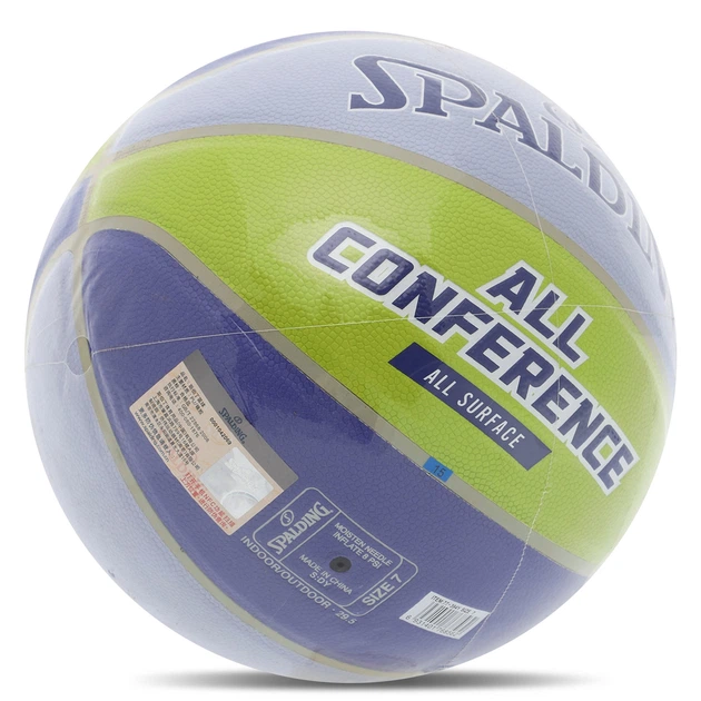 Мяч баскетбольный № 7 SPALDING ALL CONFERENCE синий-желтый 77394Y - Фото 8 Мяч баскетбольный № 7 SPALDING ALL CONFERENCE синий-желтый 77394Y - изображение 8