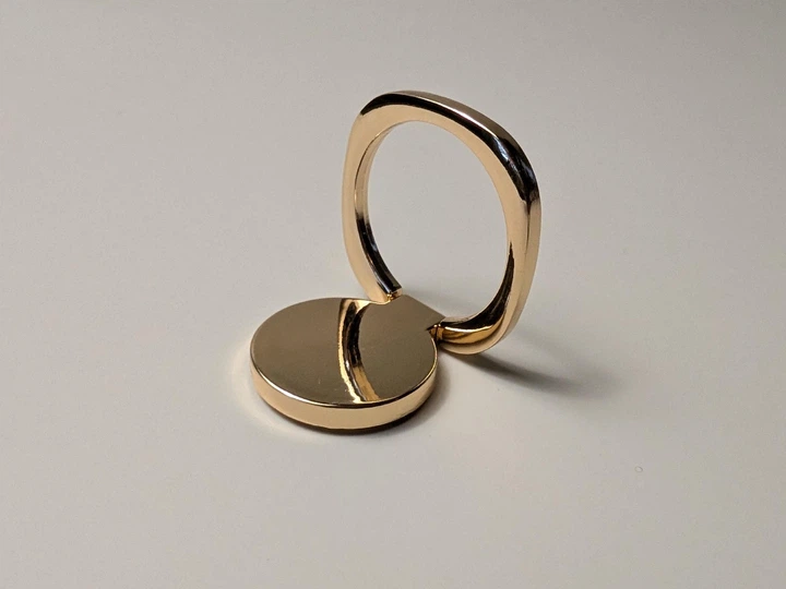 Тримач для телефону PopSockets з кільцем металевий золотистий - зображення 3