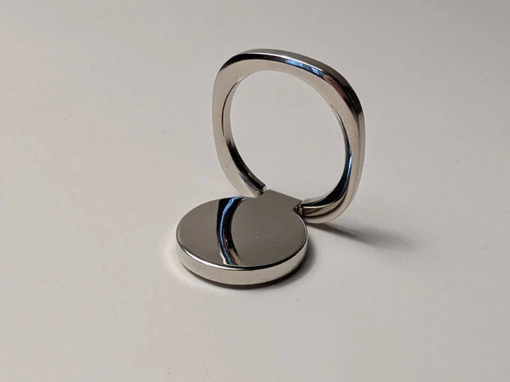 Держатель для телефона PopSockets с кольцом металлический серебристый - изображение 3