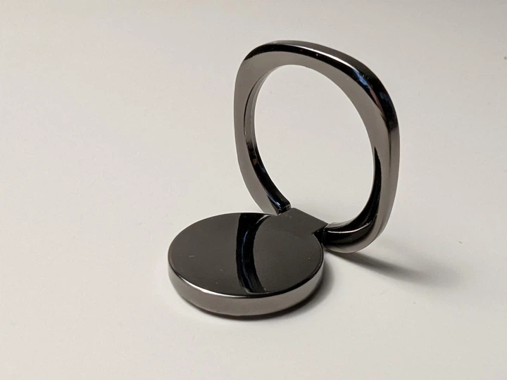 Держатель для телефона PopSockets с кольцом металлический темный - изображение 3