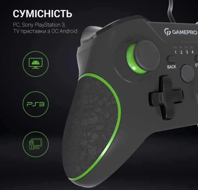 Геймпад джойстик GamePro MG-450 Black USB PC/PS3/Android - зображення 6