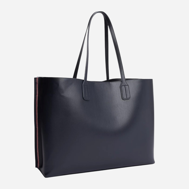 Torba shopper damska duża Tommy Hilfiger AW0AW17333-0GY Ciemnogranatowa (8720638200413) - obraz 3