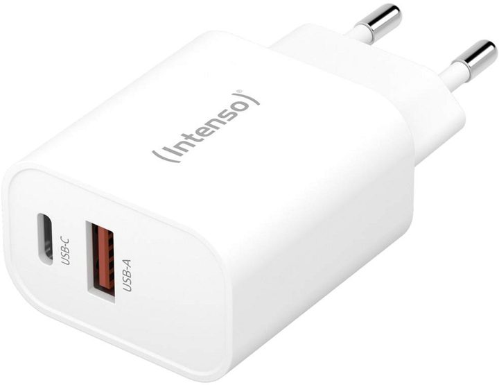 Зарядний пристрій Intenso 30W 1xUSB-A/1xUSB-C White (7803012) - зображення 2