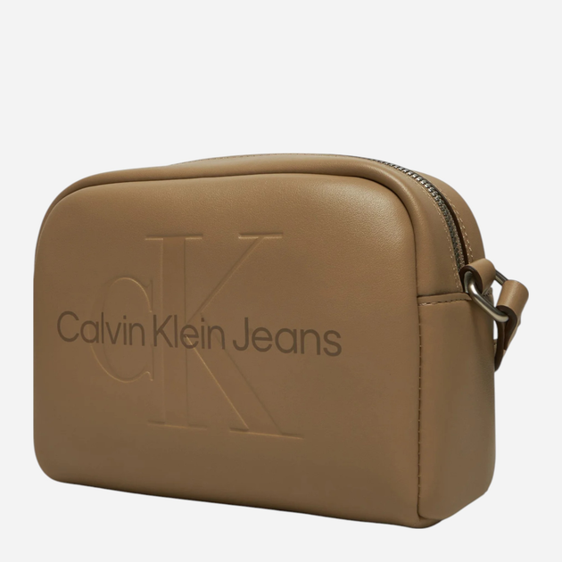 Сумка крос-боді через плече жіноча маленька Calvin Klein Jeans K60K612220-PBF Світло-коричнева (8721107059044) - зображення 3