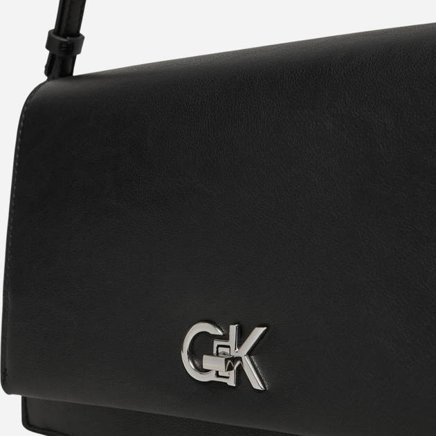 Torebka bagietka damska Calvin Klein K60K612807-BEH Czarna (8721107062426) - obraz 4