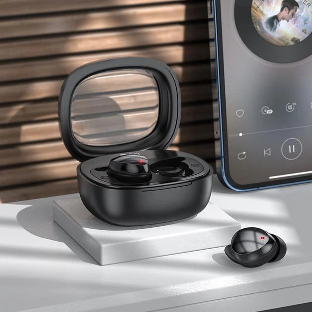 Наушники HOCO EW65 Shadow true wireless sleep BT headset, BT5.3, 30mAh, 500mAh, 4h, black - изображение 4