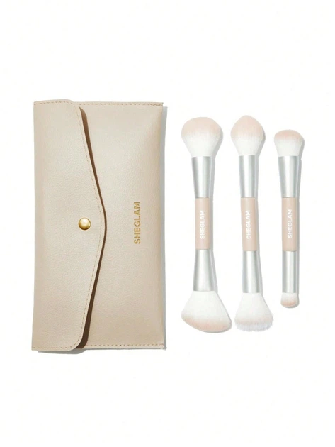 Набір пензлів для макіяжу Sheglam Glam 101 Face Essentials Brush Set - Фото 1 Набір пензлів для макіяжу Sheglam Glam 101 Face Essentials Brush Set - изображение 1