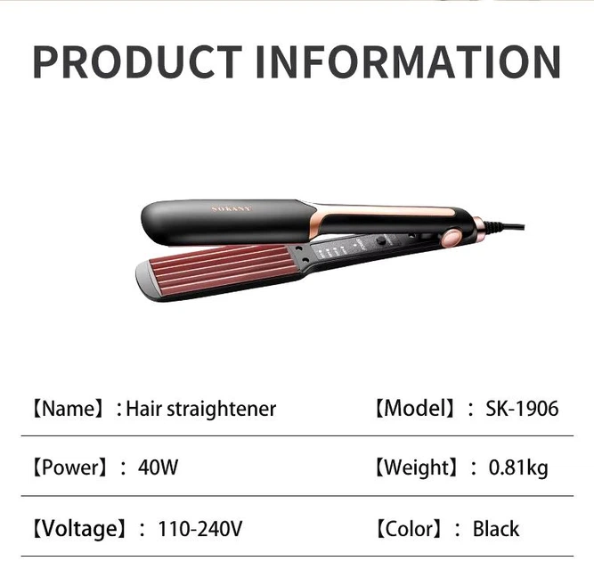 Щипці гофре для волосся Sokany SK-1906 - зображення 6