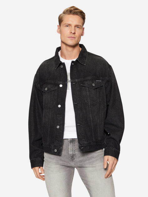 Kurtka jeansowa męska Calvin Klein Jeans J30J327024-1BY M Czarna (8720639941247) - obraz 1