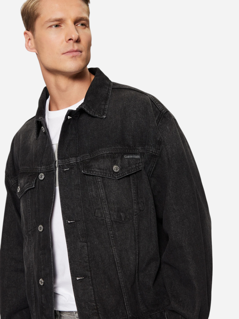 Kurtka jeansowa męska Calvin Klein Jeans J30J327024-1BY XL Czarna (8720639941537) - obraz 4
