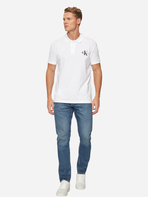 Koszulka polo męska elegancka Calvin Klein Jeans J30J325664-YAF S Biała (8720639916030) - obraz 3