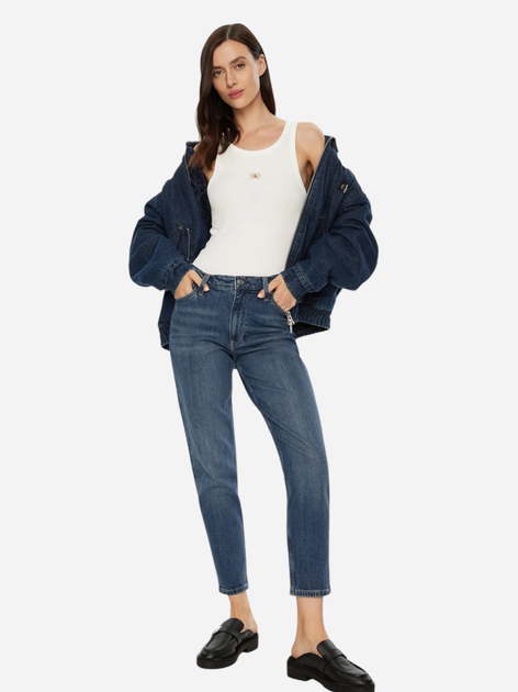 Джинси Regular Fit жіночі Calvin Klein Jeans J20J224514-1BJ 29-28 Темно-блакитні (8721107157009) - зображення 3