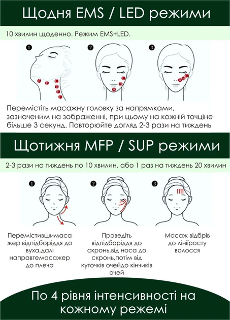 LUXURY электропорация + ЕМС + RF + микротоки. Система экспресс омоложения & восстановления мод. D039. Аппарат интенсивный уход 35+ антивозрастной - изображение 7