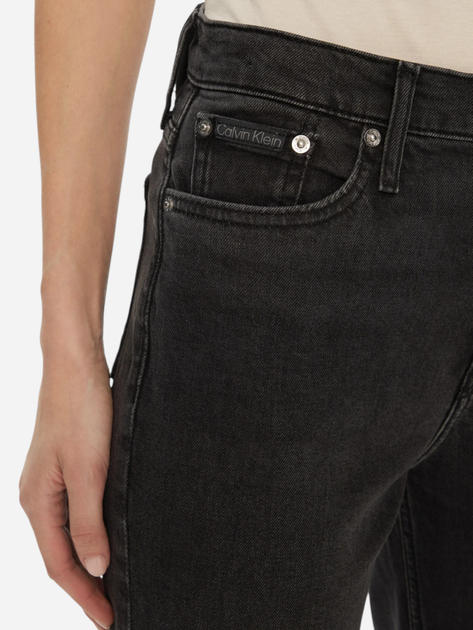 Jeansy regular fit damskie Calvin Klein Jeans J20J224518-1BY 29-28 Czarne (8720639946358) - obraz 4