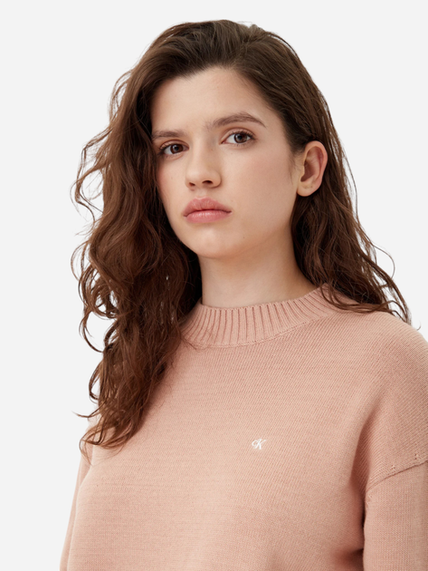 Sweter damski bawełniany Calvin Klein Jeans J20J224802-TGW L Brzoskwiniowy (8720639904389) - obraz 4