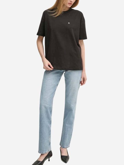 Koszulka damska bawełniana Calvin Klein Jeans J20J225113-BEH M Czarna (8720639929757) - obraz 3