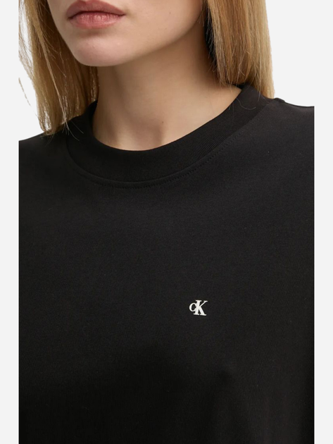 Koszulka damska bawełniana Calvin Klein Jeans J20J225113-BEH M Czarna (8720639929757) - obraz 4
