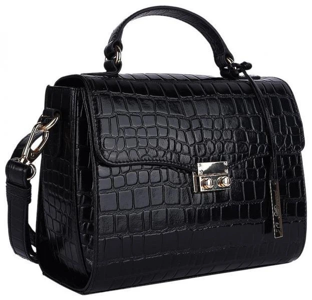 Сумка на плечо глянцевая женская из натуральной кожи Ashwood C55 Black 902-492 2857-85881 - Фото 5 Сумка на плечо глянцевая женская из натуральной кожи Ashwood C55 Black 902-492 2857-85881 - изображение 5