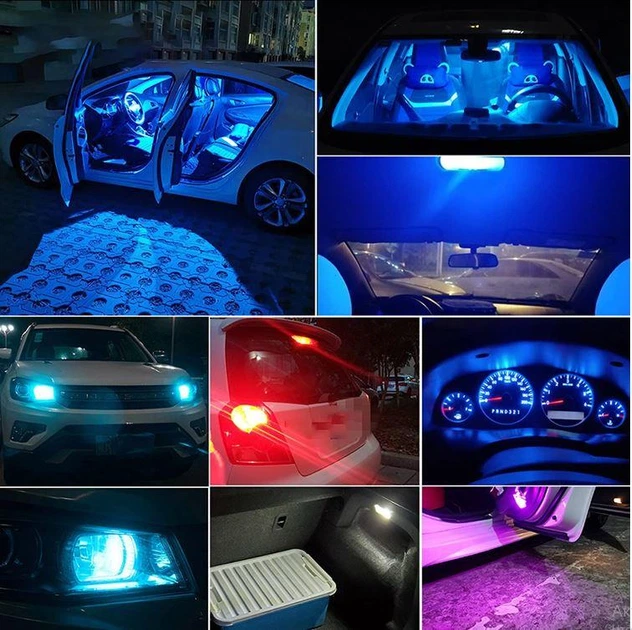 Яркий светодиод типа T10 W5W Ace Blue 12v ледяной синий - изображение 8