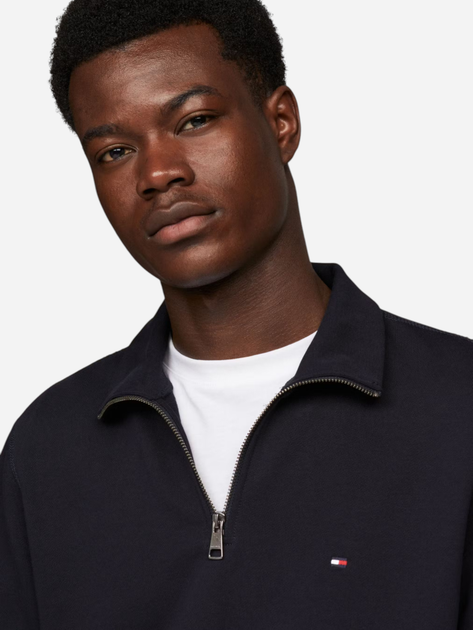 Светр чоловічий на блискавці Tommy Hilfiger MW0MW37238-DW5 2XL Темно-синій (8720637781005) - зображення 4