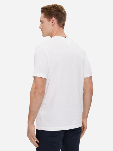 Koszulka męska bawełniana Tommy Hilfiger MW0MW33691-YBR S Biała (8720645698210) - obraz 2