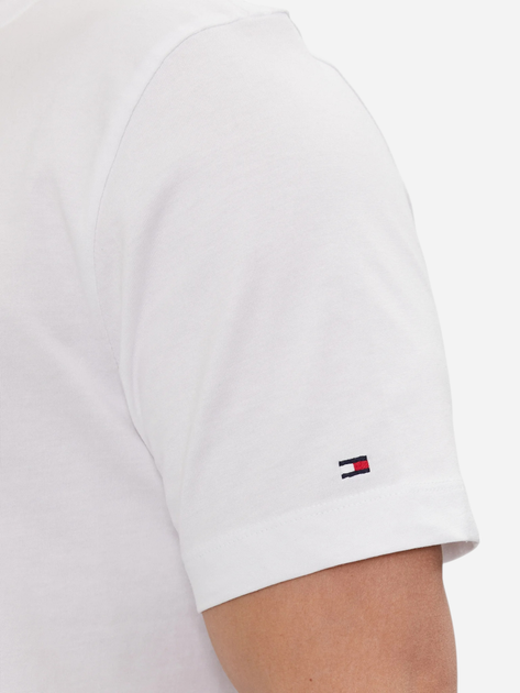 Футболка бавовняна чоловіча Tommy Hilfiger MW0MW33691-YBR M Біла (8720645698319) - зображення 5