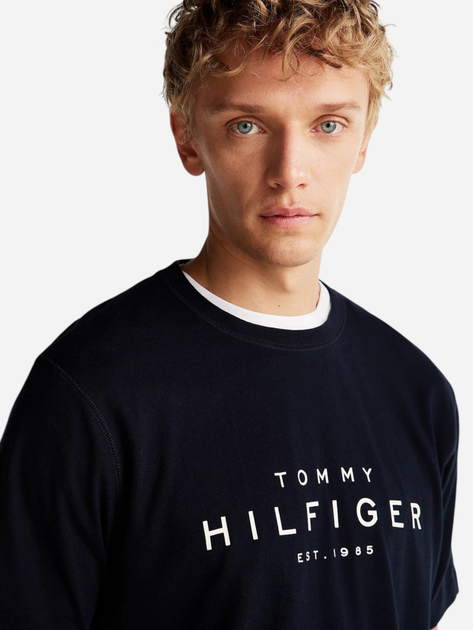 Футболка бавовняна чоловіча Tommy Hilfiger MW0MW37448-DW5 S Темно-синя (8720638294818) - зображення 4