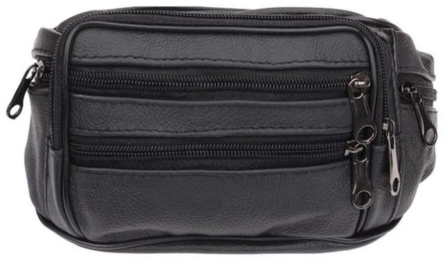 Чоловіча шкіряна сумка на пояс Borsa Leather стильна шкіряна бананка 54179 - зображення 2