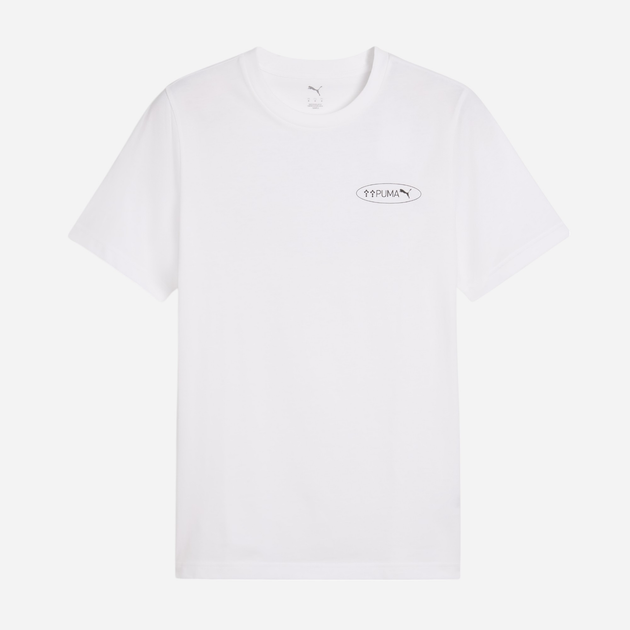 Футболка бавовняна довга чоловіча Puma Graphics 3 Circles Tee 68483402 L Біла (4067983350177) - зображення 4