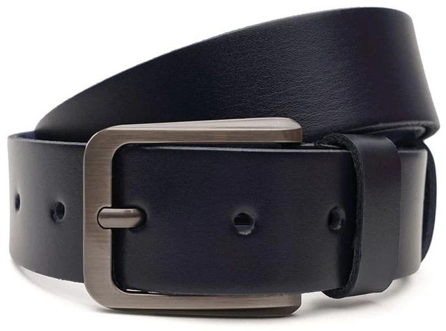 Мужской кожаный ремень Borsa Leather натуральная кожа синий 54699 - Фото 1 Мужской кожаный ремень Borsa Leather натуральная кожа синий 54699 - изображение 1