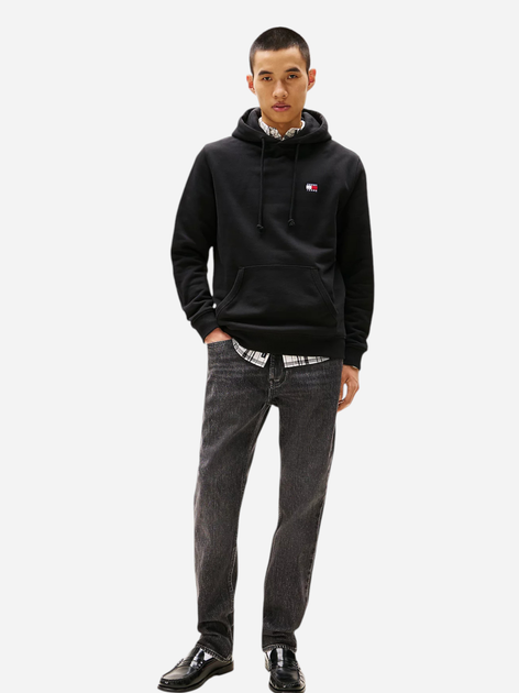 Худі чоловіче Tommy Jeans DM0DM20258-BDS L Чорне (8720638422068) - зображення 3
