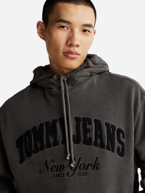 Худі оверсайз чоловіче Tommy Jeans DM0DM20263-BDS XL Темно-сіре (8720638584759) - зображення 4