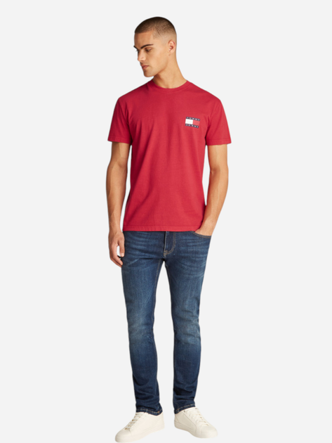 Футболка бавовняна чоловіча Tommy Jeans DM0DM20346-XME S Червона (8720638482758) - зображення 3