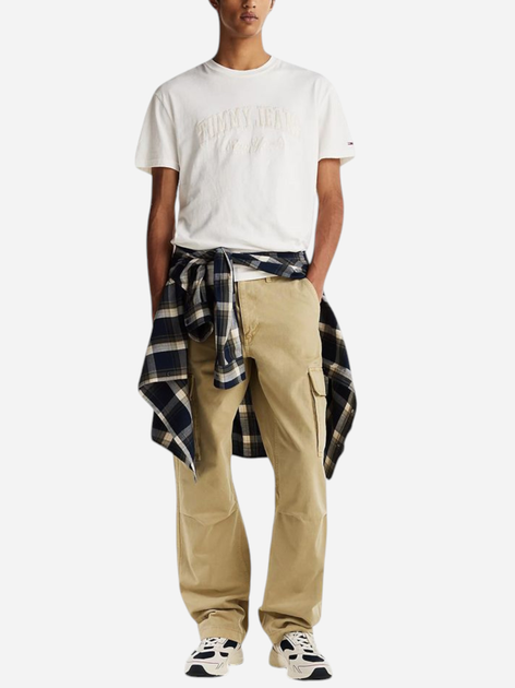 Koszulka męska bawełniana Tommy Jeans DM0DM20356-YBL S Biała (8720638450276) - obraz 3