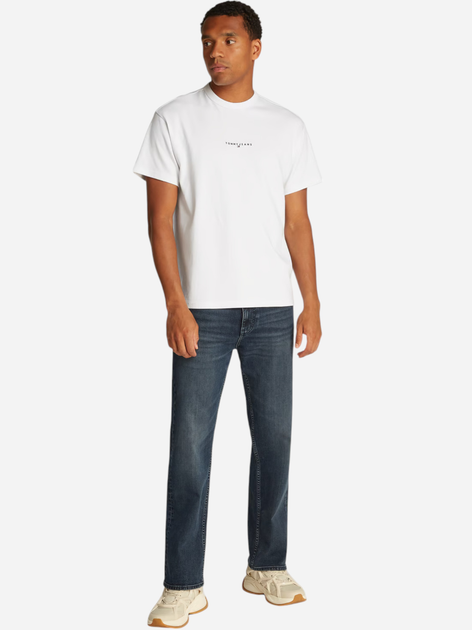 Футболка бавовняна чоловіча Tommy Jeans DM0DM21110-YBR S Біла (8720638487647) - зображення 2