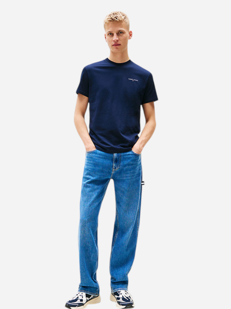 Футболка бавовняна чоловіча Tommy Jeans DM0DM21188-C1G XL Темно-синя (8720638503934) - зображення 3