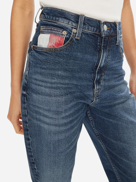 Jeansy mom fit damskie z wysokim stanem Tommy Jeans DW0DW20224-1BK 31-32 Ciemnoniebieskie (8720638474173) - obraz 4