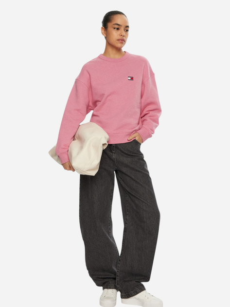 Світшот оверсайз жіночий Tommy Jeans DW0DW19408-TVW XS Рожевий (8720638580225) - зображення 3