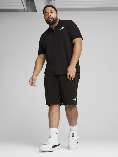 Поло довге чоловіче Puma Ess No.1 Logo Pique Polo 68255201 S Чорне (4067983317811) - зображення 3