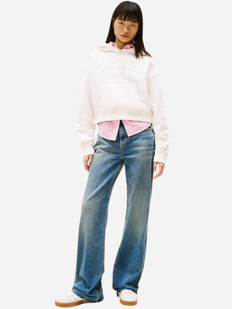 Худі жіноче Tommy Jeans DW0DW19413-YBH S Молочне (8720638462644) - зображення 3