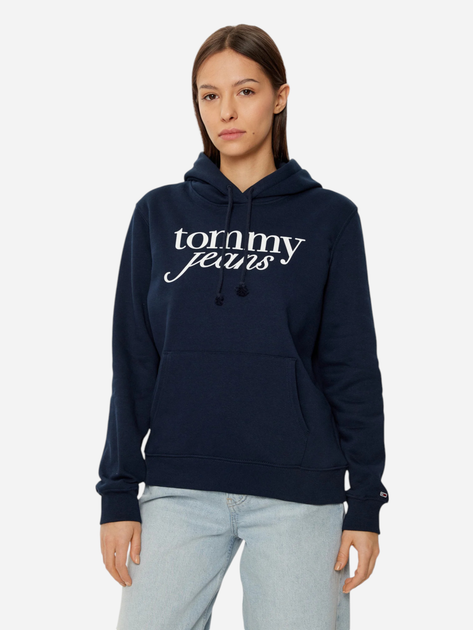 Худі жіноче Tommy Jeans DW0DW20170-C1G S Темно-синє (8720638420743) - зображення 1
