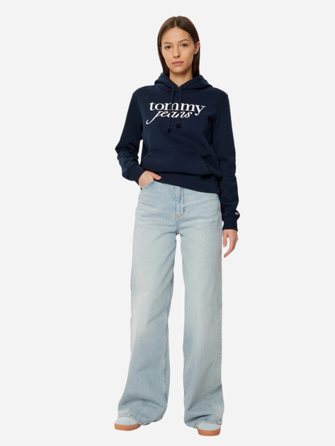 Худі жіноче Tommy Jeans DW0DW20170-C1G XS Темно-синє (8720638420248) - зображення 3