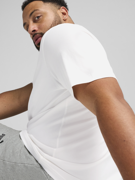 Футболка бавовняна довга чоловіча Puma Ess Small No.1 Logo Tee 68253402 2XL Біла (4067983300837) - зображення 4