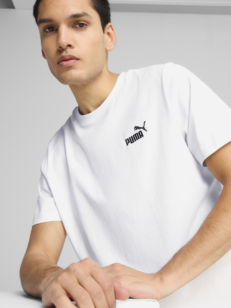 Koszulka męska bawełniana Puma Ess Small No.1 Logo Tee 68253402 XL Biała (4067983300776) - obraz 5